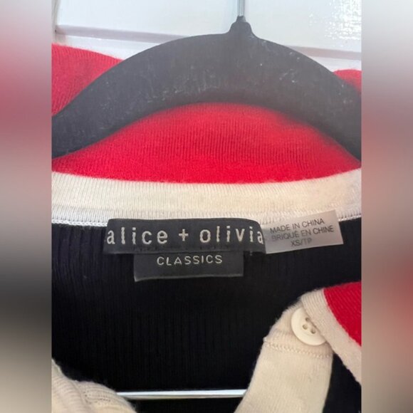 EUC Alice + Olivia Pia Knit Wool Blend Colorblock Sweater - Picture 4 of 6